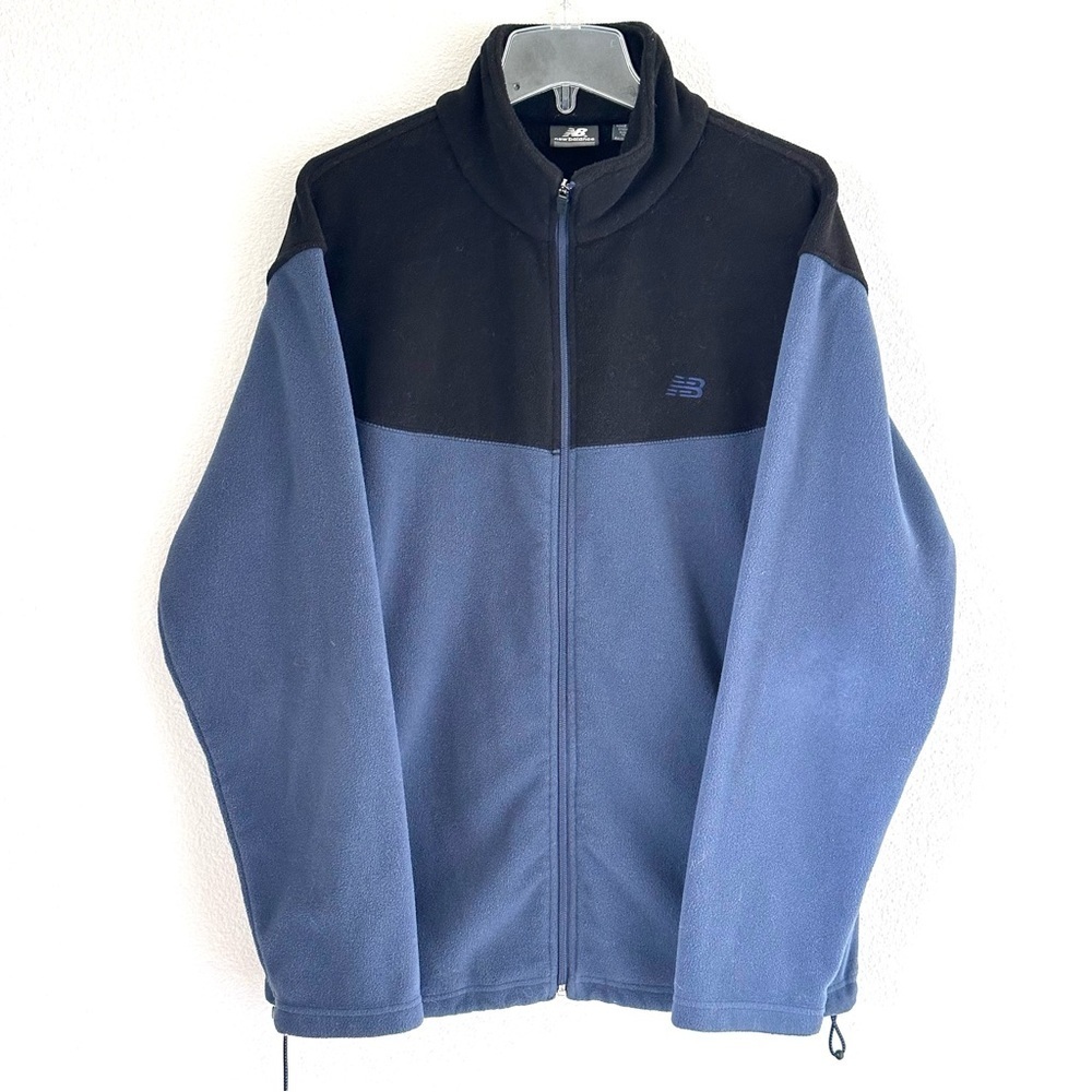 New Balance Two-Tone Black and Blue Full Zip Fleece Jacket